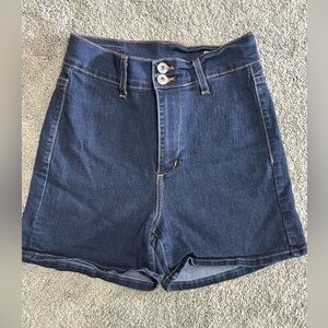 ModCloth Angry Rabbit High Waist Retro Pinup Denim Jean Shorts Size 26 3